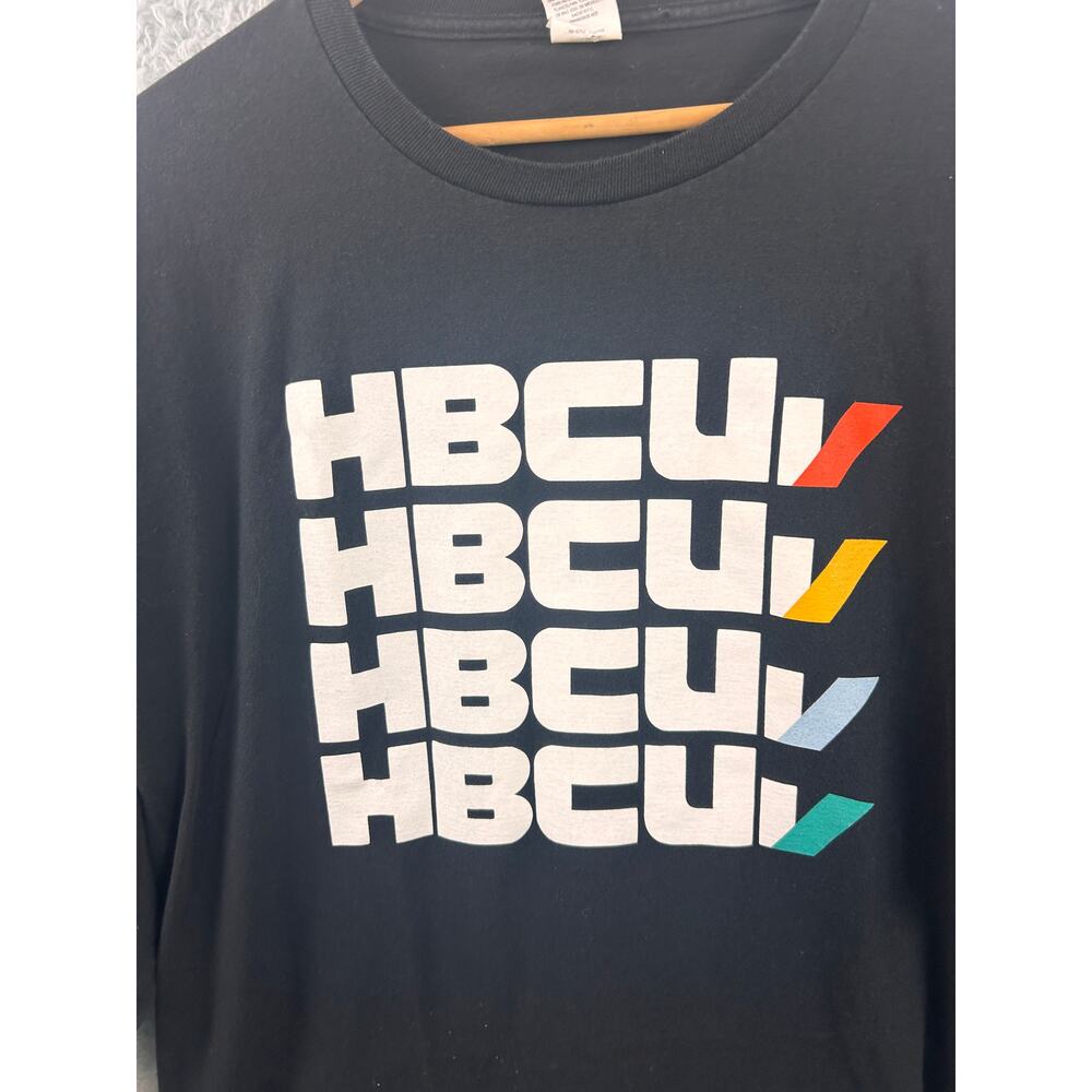 HBCU Long Sleeve Graphic Shirt Black Multicolor Triangles Unisex XL - Picture 8 of 8